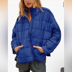 Women's Blue Quilted Jacket